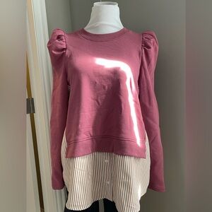 Anthropologie Maeve Puff Sleeve Sweatshirt